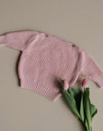 Organic Oversize Knit Pulli - Candy Pink