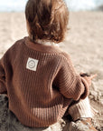 Organic Knit Cardigan - Walnut- S A L E