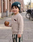 GOTS Organic Knit Cardigan - Puppy Sand