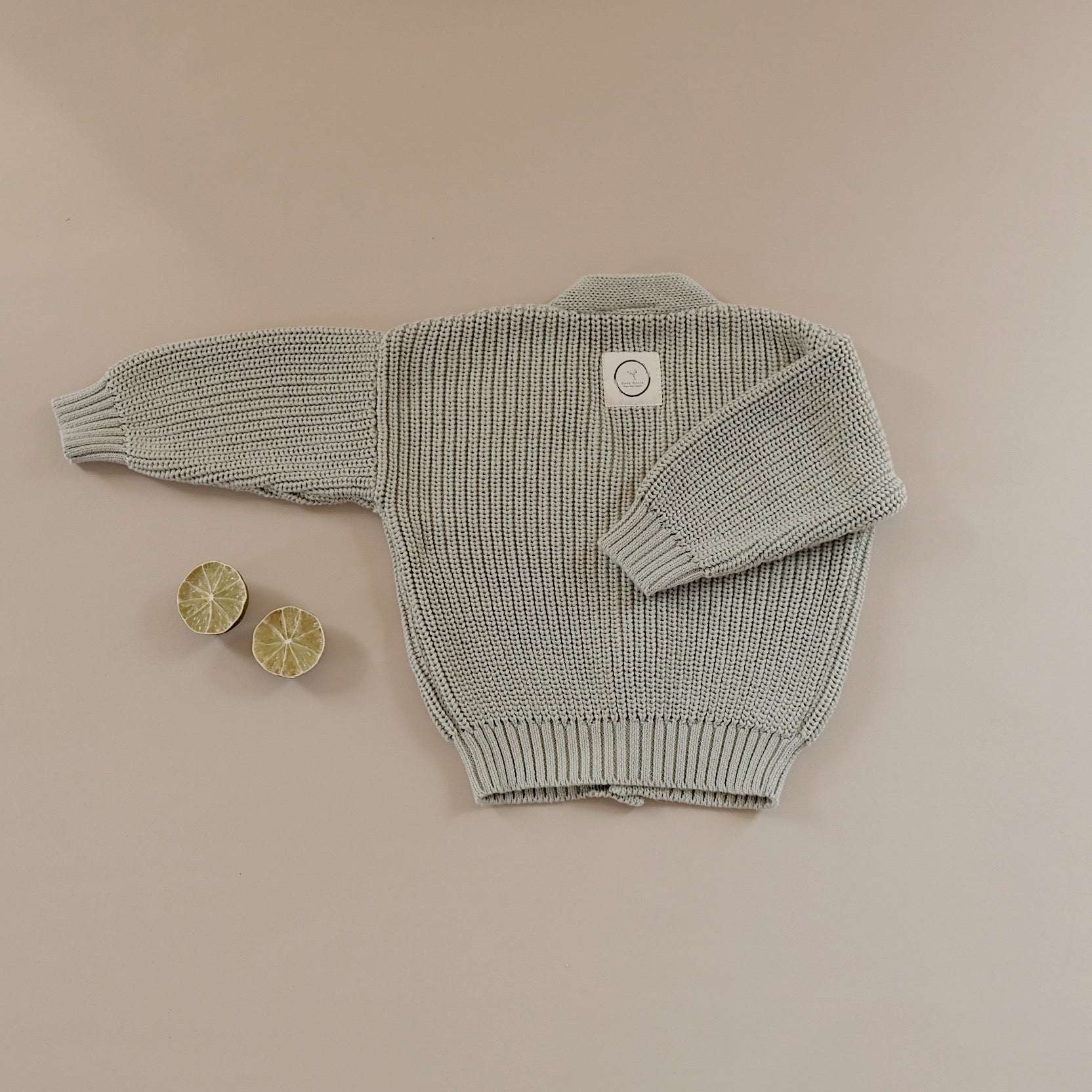 Organic Knit Cardigan - Seagrass - SALE
