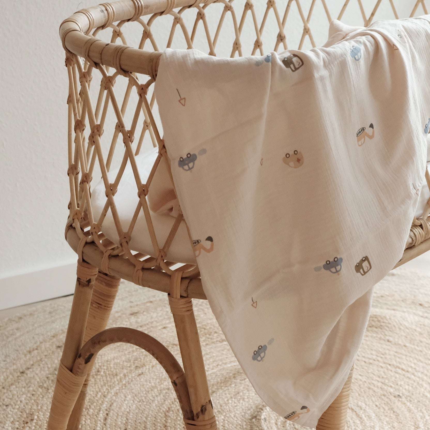 Organic Muslin Swaddle Set - Little Driver/Caramel - SALE