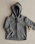 Organic Fleece Jacket - Dark Grey Melange 