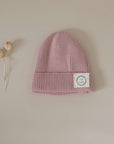 Organic Knit Beanie - Dusty Rose