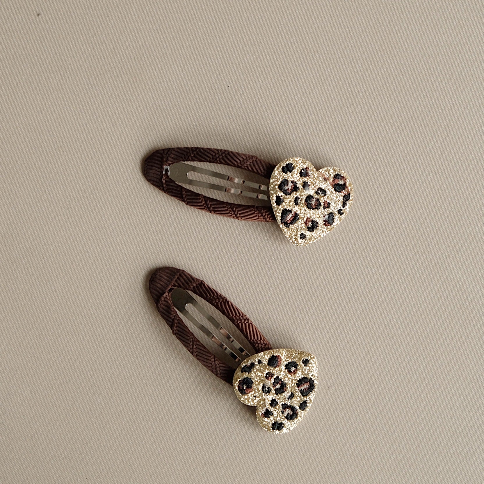 Hair Clips - Leo Hearts - Pack of 2