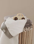 Organic Muslin Bibs - Khaki/Sand - SALE