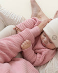 Organic Oversize Knit Pulli - Candy Pink
