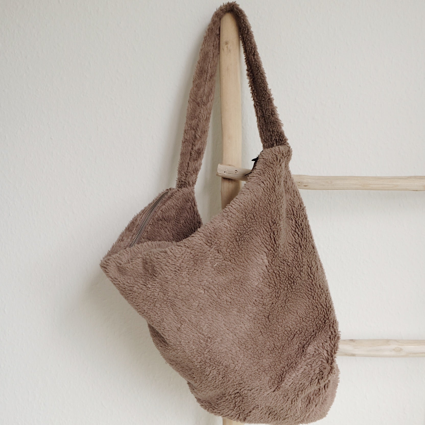 Organic Teddy Mum Bag - Mocha - SALE