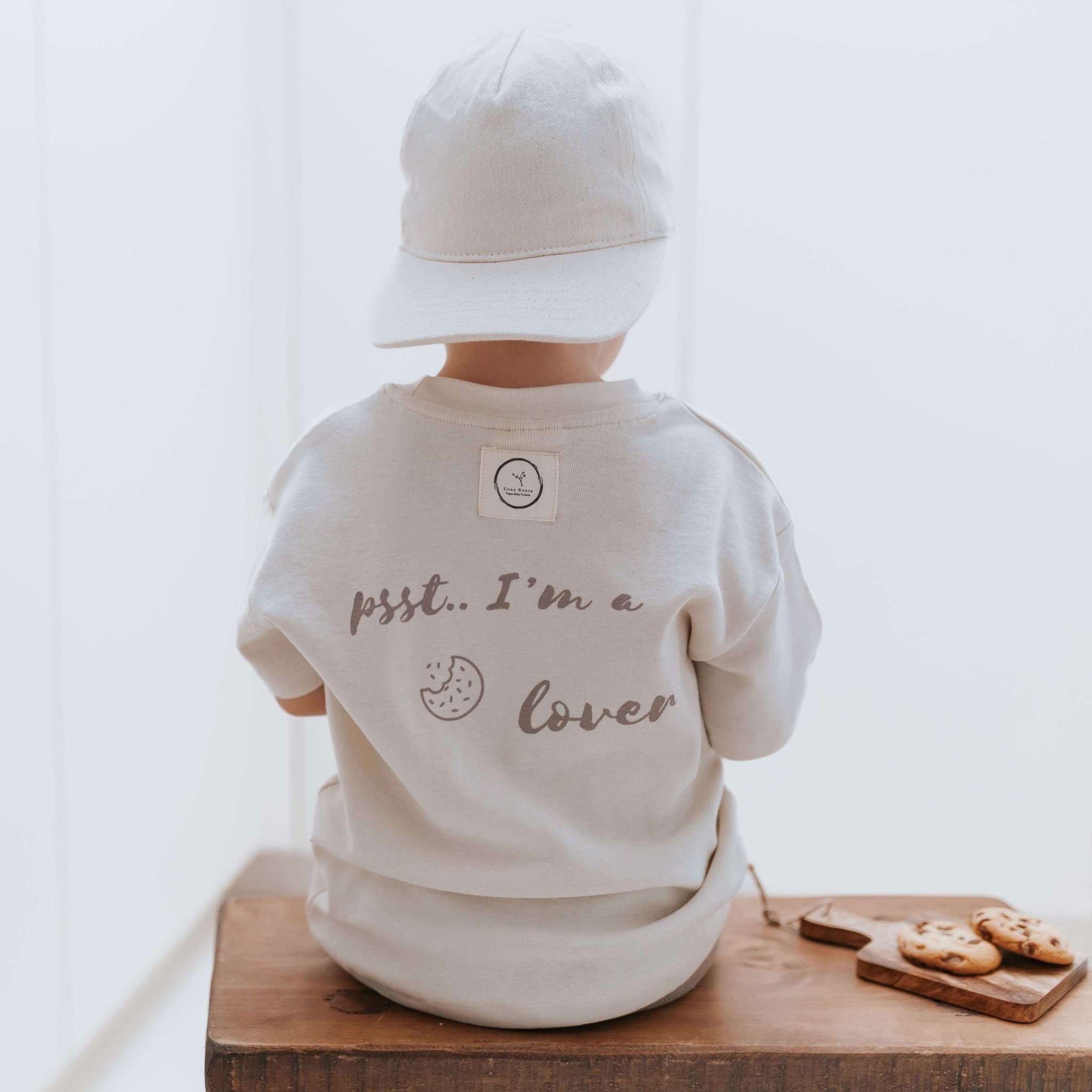 Organic Oversize Shirt - Sand Cookie Lover - SALE