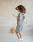 Organic Summer Knit Shorts - Khaki