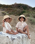 Organic Terry Onesie - Latte Striped