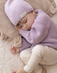 Organic Thin Knit Beanie - Lavender