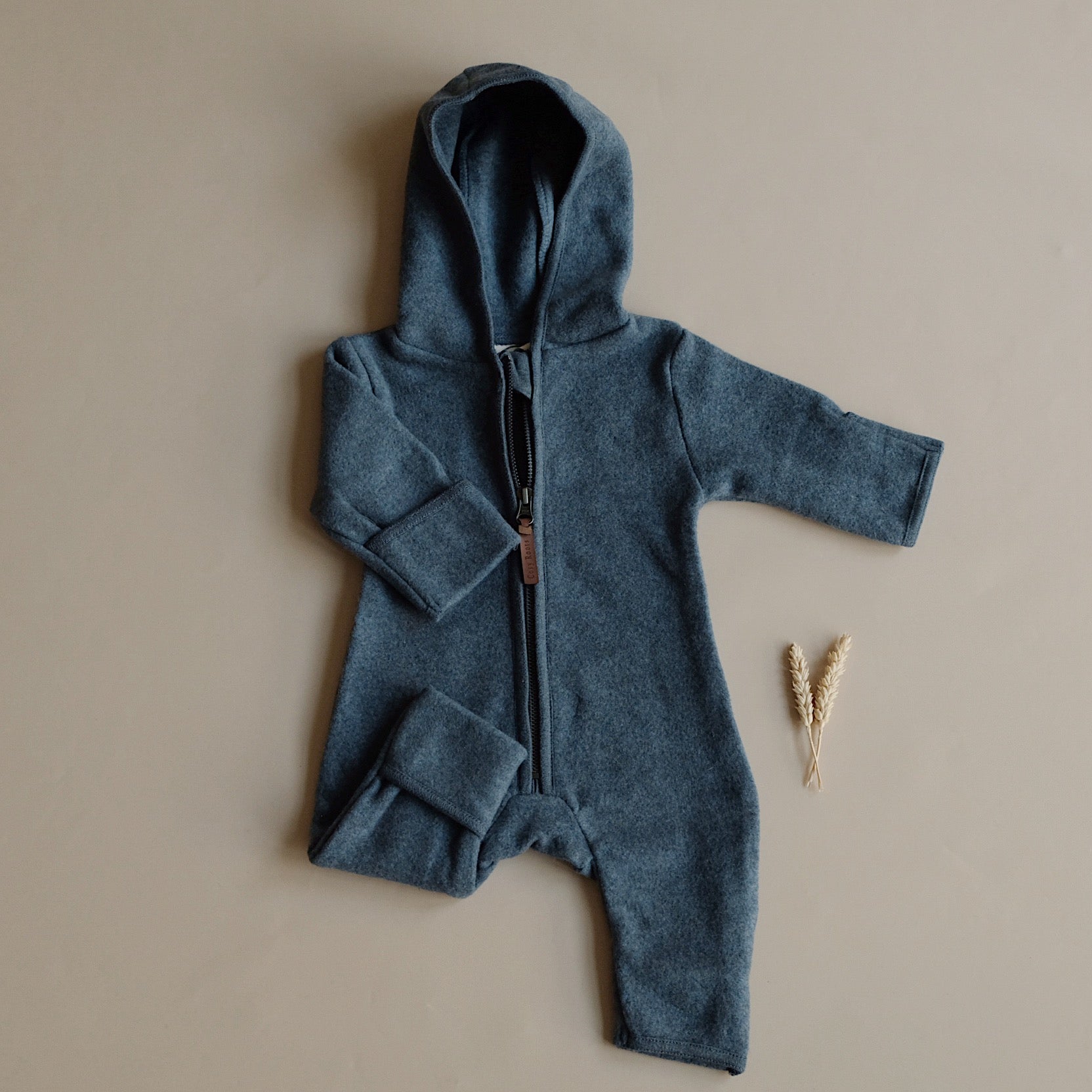 Organic Fleece Overall - Blue Melange - SALE