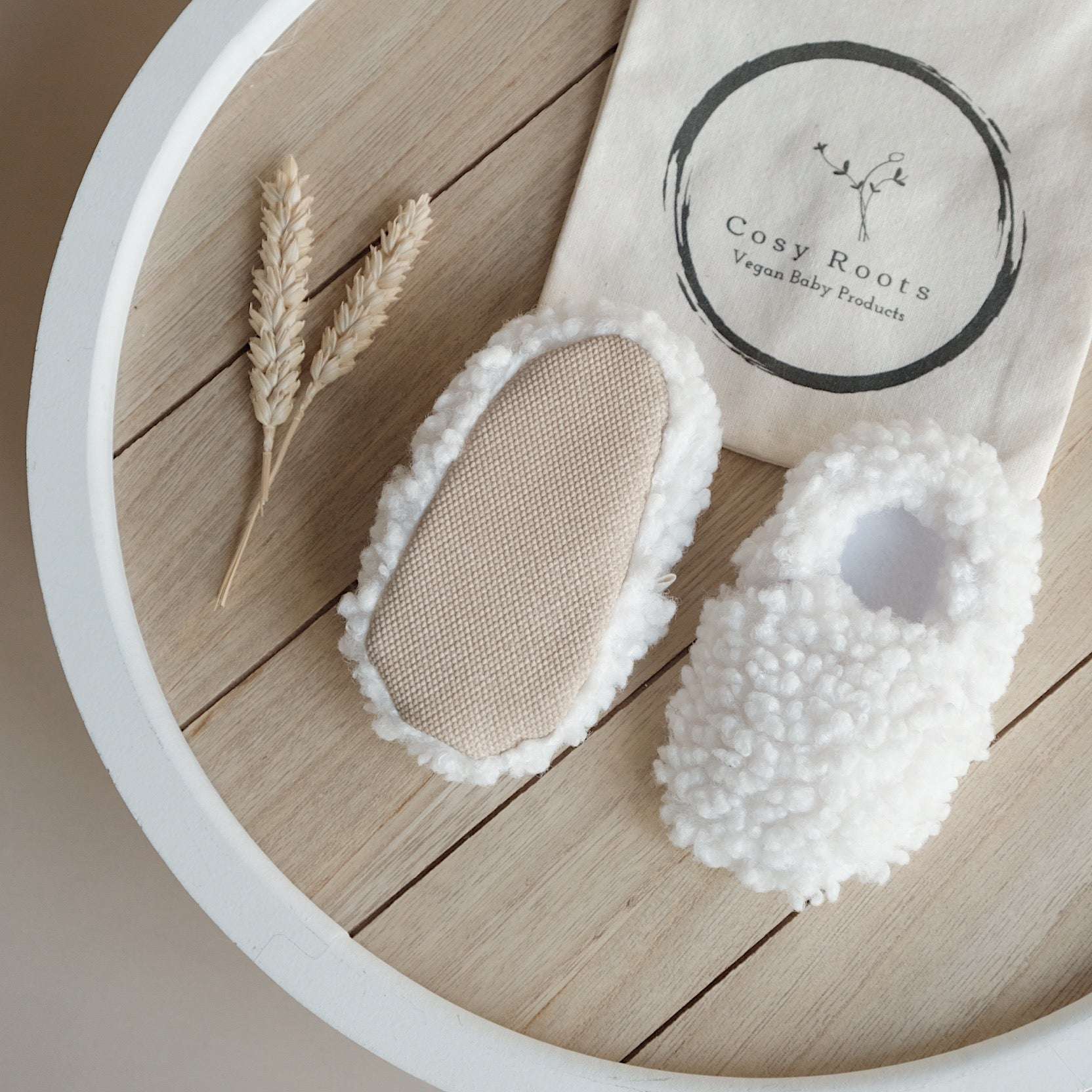 Vegan Shoes - Isii_bla X Cosy Roots - Teddy Shoes - Milk 