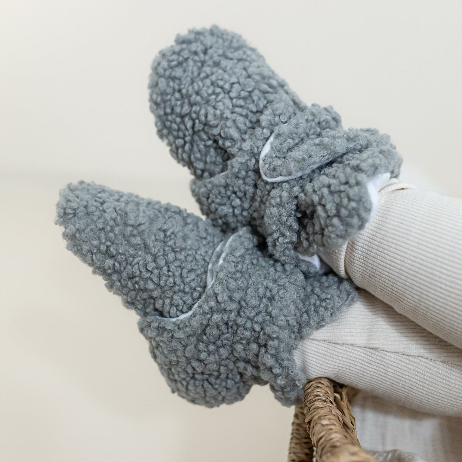 Teddy Booties - Grey