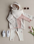 Organic Fleece Jacket - Light Beige Melange