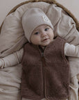 Organic Teddy Vest - Mocha - SALE