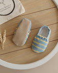 Vegan Shoes - Ocean Lemon (blue/yellow striped)