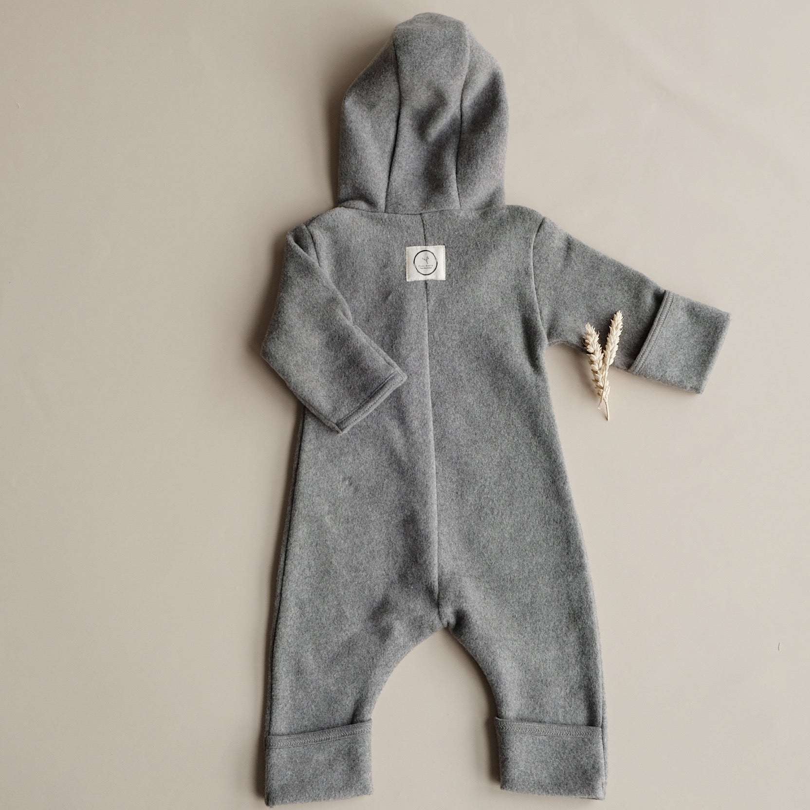 Organic Fleece Overall - Dark Grey Melange - SALE