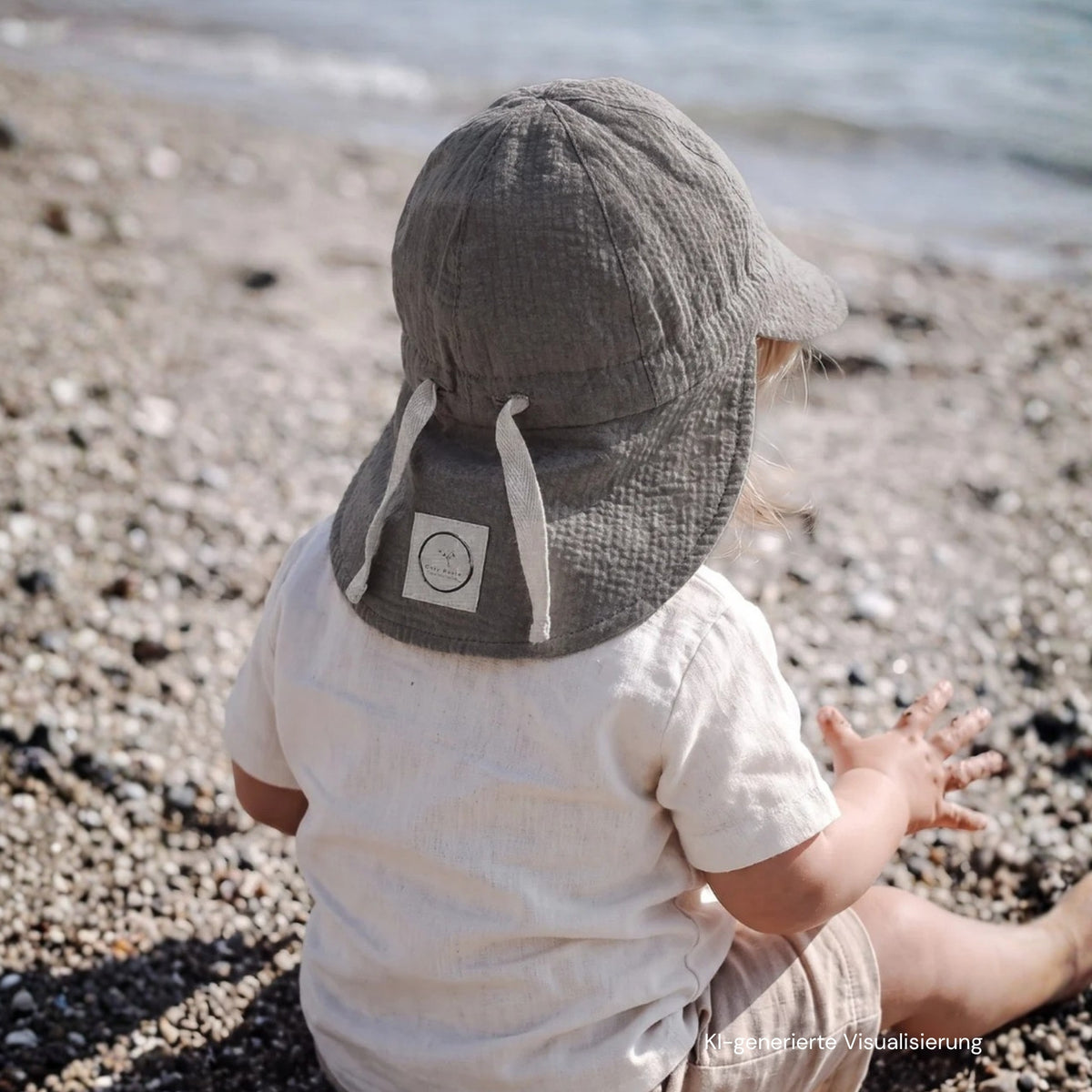GOTS Organic Sun Hat - Caramel - UPF 50+