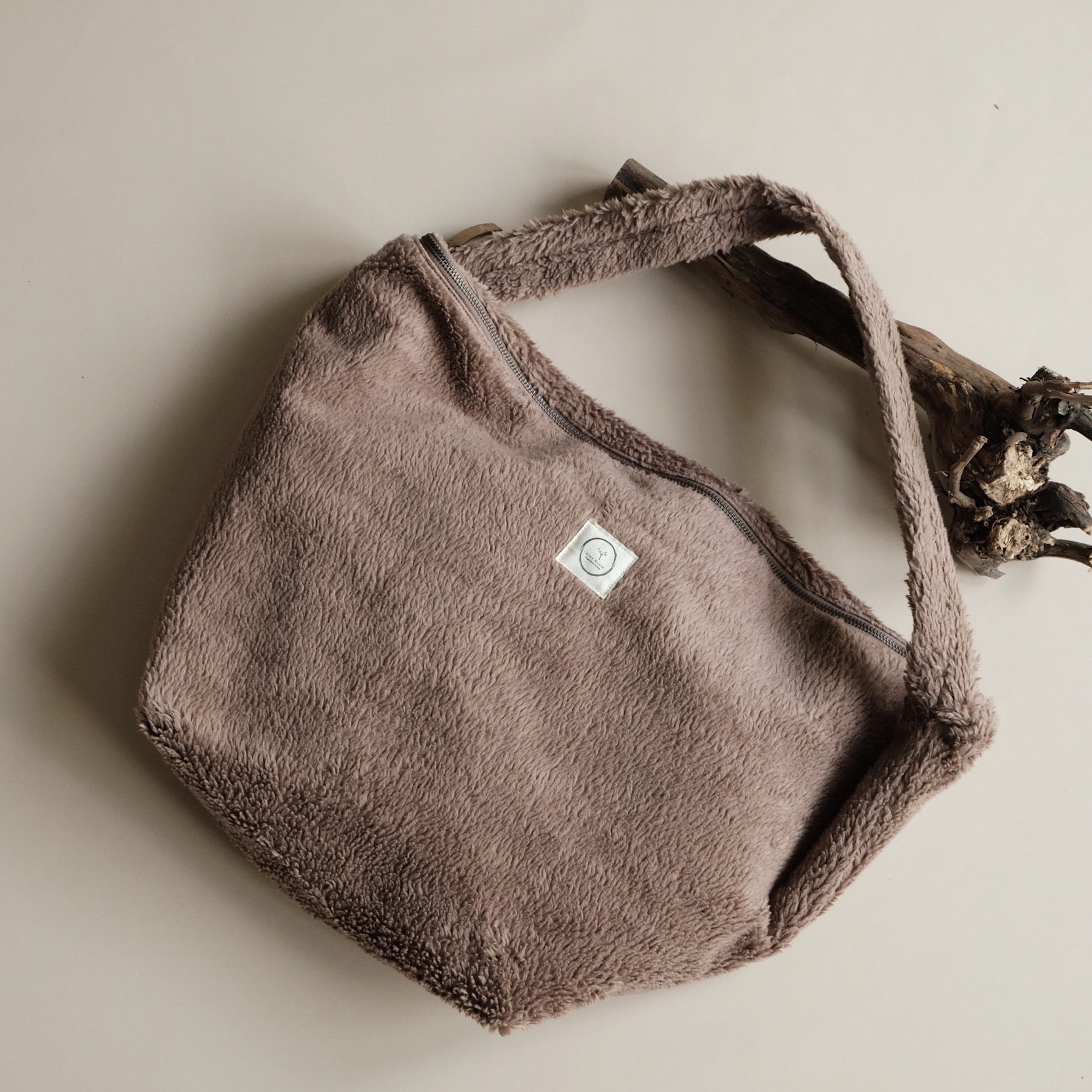 Organic Teddy Mum Bag - Mocha - SALE