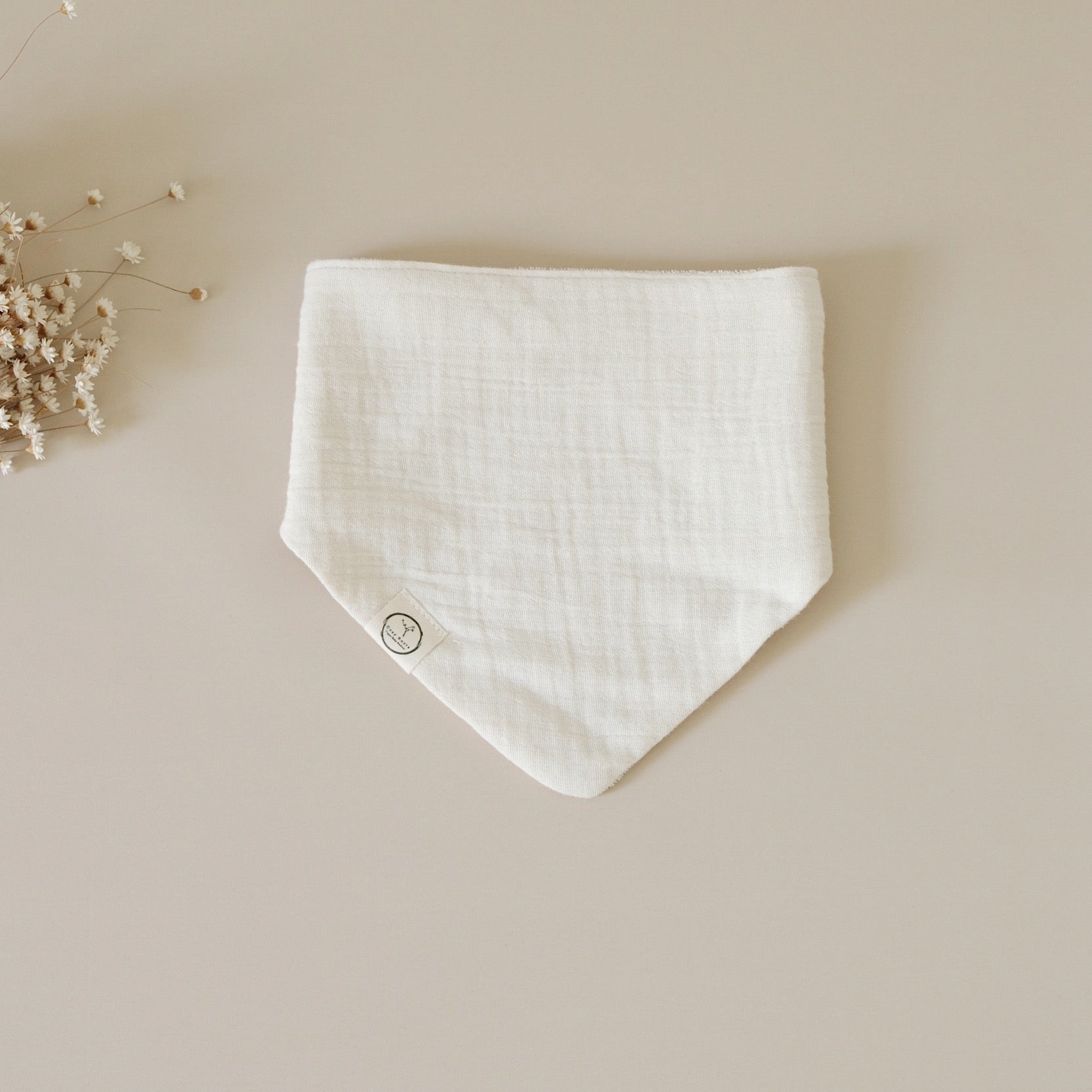 Organic Muslin Bibs - Walnut/Sand - SALE
