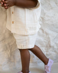 Organic Muslin Shorts - Sand