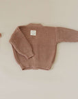 Organic Knit Cardigan - Walnut- S A L E
