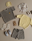 Organic Lemon Summer Knit Shirt - Khaki