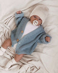 Organic Knit Cardigan - Dusty Blue - SALE