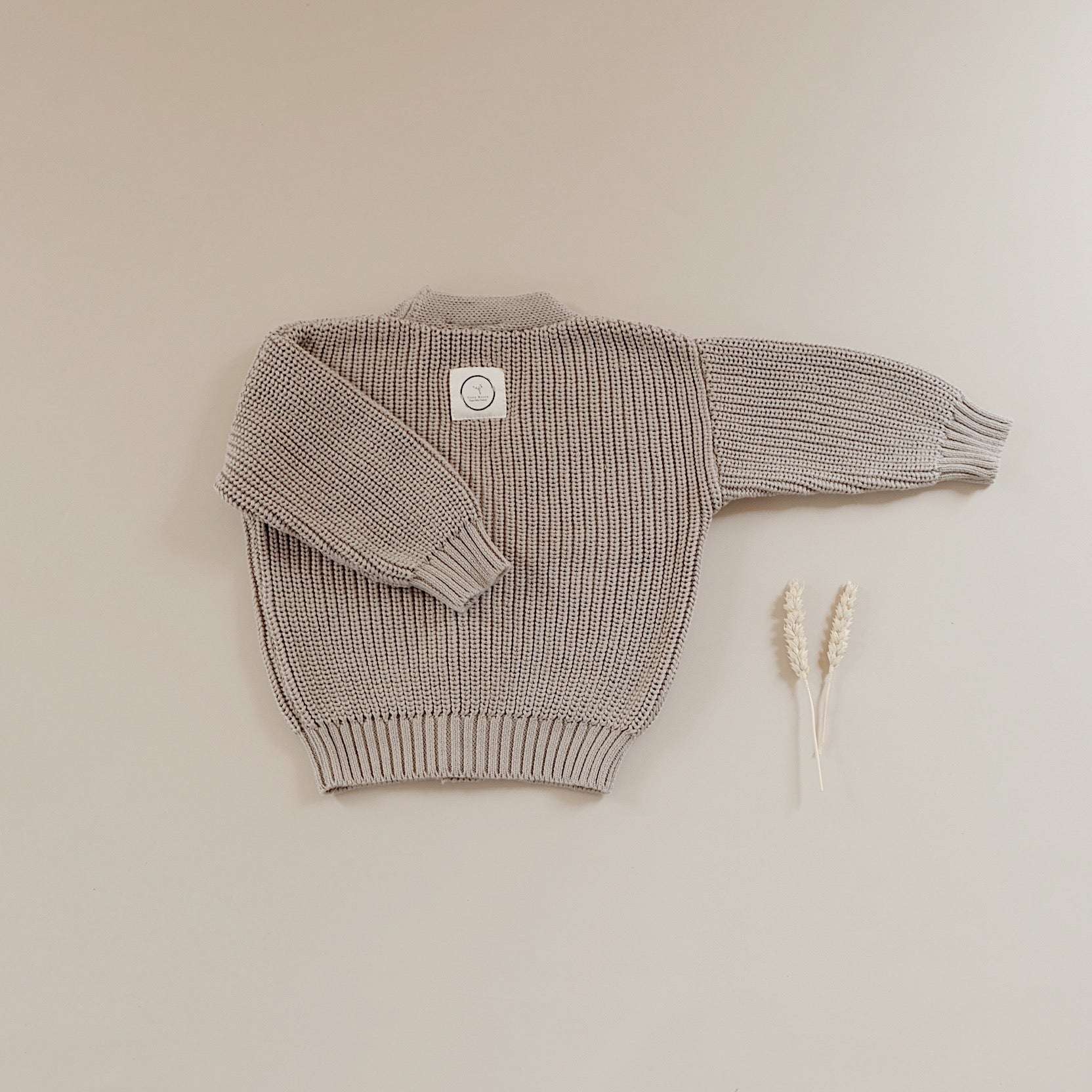 Organic Knit Cardigan - Caramel - SALE