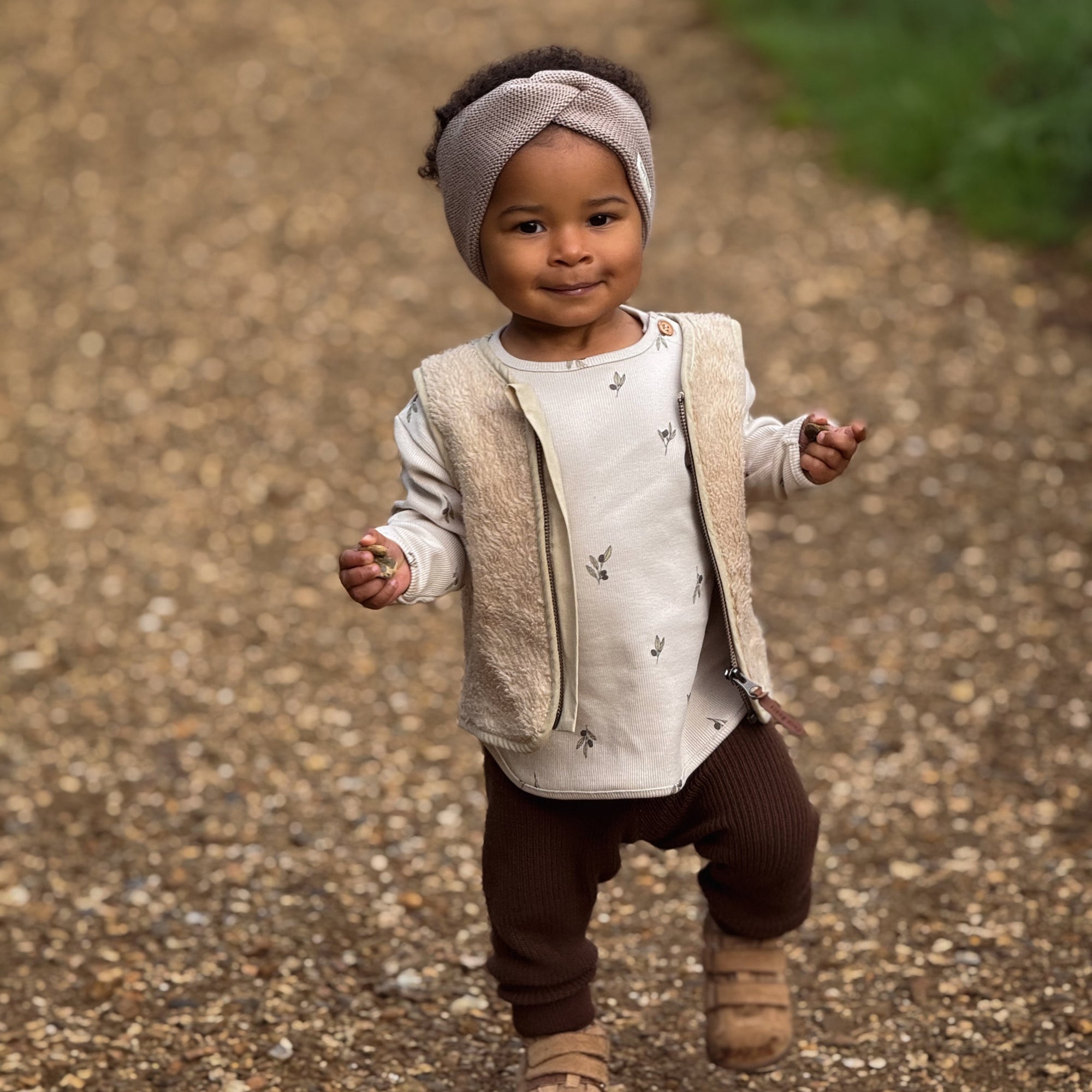 Organic Knit Headband - Caramel