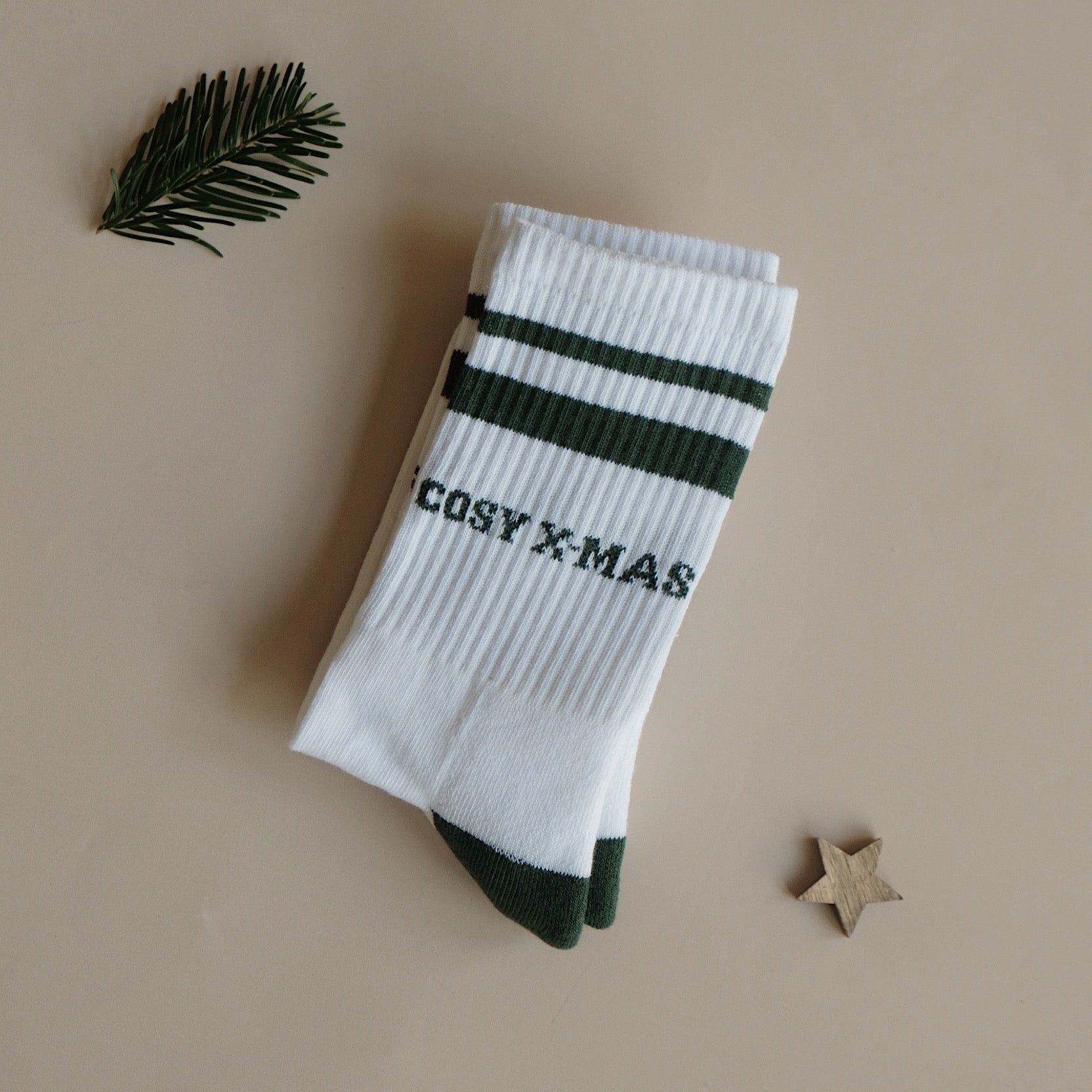 Organic Socks - Cosy Christmas - Green