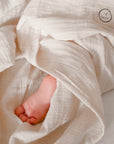 Organic Muslin Swaddle - Sand - 120x120cm - SALE