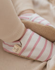 Vegan Shoes - Pink Striped