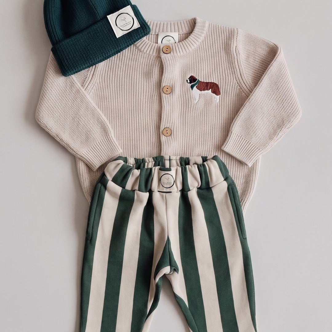 GOTS Organic Knit Cardigan - Puppy Sand