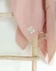 Organic Muslin Swaddle - Dusty Rose - 120x120cm - SALE