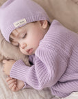 Organic Thin Knit Beanie - Lavender
