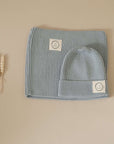 Organic Knit Scarf - Dusty Blue