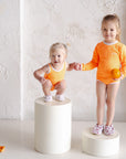 Sustainable UV Longsleeved Bathing Suit - Bright Orange (UV STANDARD 801)