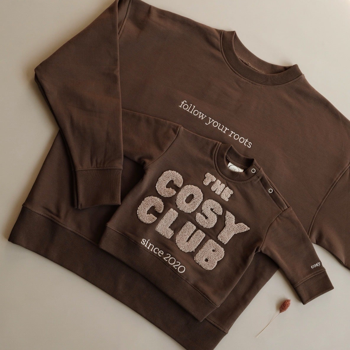 Family Sweatshirt - Chocolate Brown - The Cosy Club