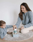 Organic Knit Pulli - MUM - Dusty Blue - SALE - OVERSIZE FIT
