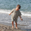 GOTS Organic Muslin Shirt with Buttons - Khaki