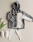 Organic Fleece Jacket - Dark Grey Melange 