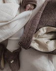 Organic Teddy Booties - Mocha - SALE