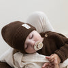 Organic Knit Beanie - Chocolate