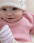 Organic Oversize Knit Pulli - Candy Pink