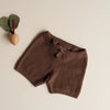 Organic Summer Knit Shorts - Chocolate Brown
