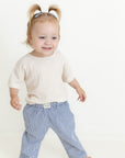 Organic Lounge Pants - Navy Striped