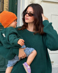 GOTS Organic Mum Knit Pulli - Forest Green