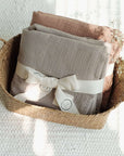Organic Muslin Swaddle - Walnut - 120x120cm - S A L E